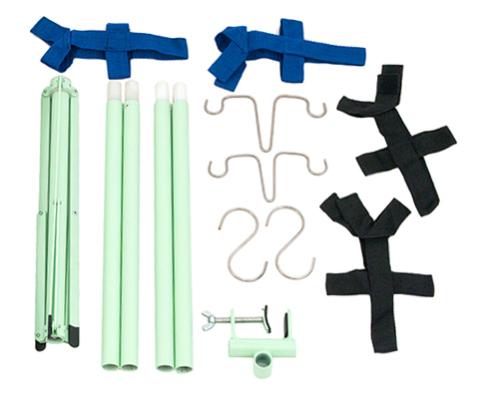 Folding IV pole for infusions