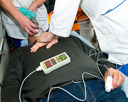 Portable pulse oximeter  "Oxitest-1" with adult sensor