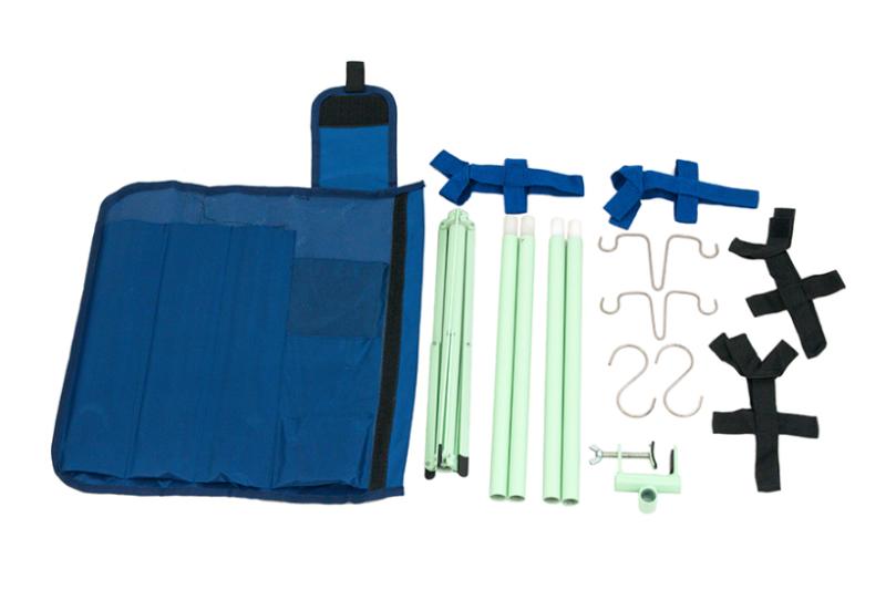 Folding IV pole for infusions