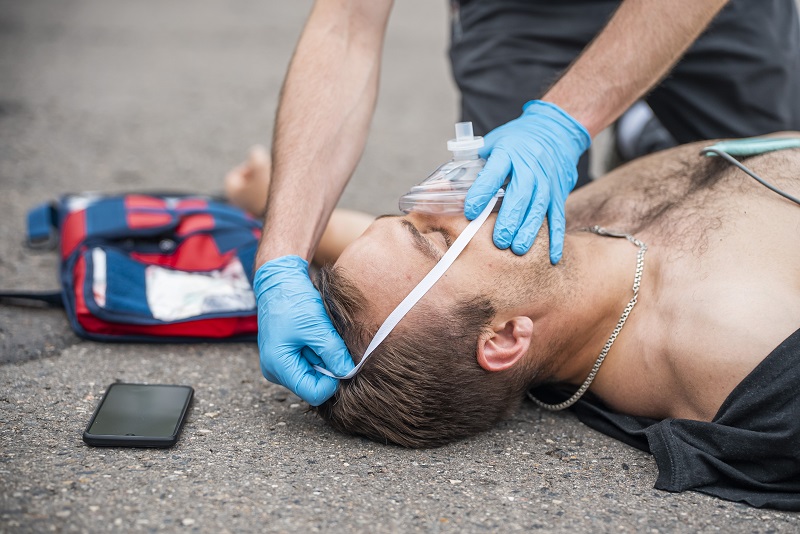 Disposable fodable CPR mask