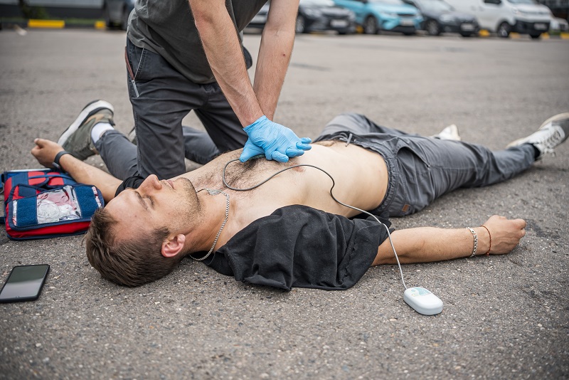 Training simulator: CPR efficiency indicator "TEMP"