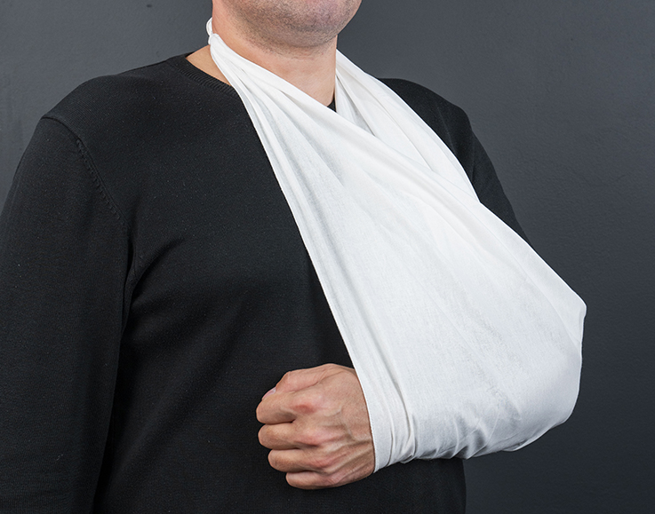 Cravat bandage of general use PKu-01-“MEDPLANT”, white color, vacuum package