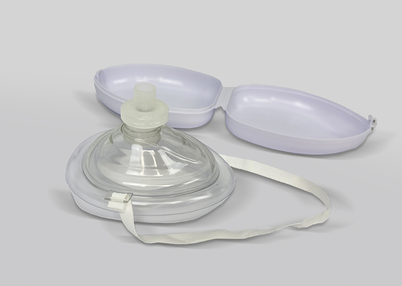 Disposable fodable CPR mask