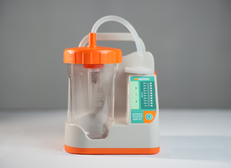 Compact electric portable suction device AEP-01